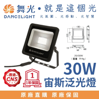 【DanceLight 舞光】LED 30W宙斯泛光燈 防風防水高亮度 IP66 戶外投光燈(白光)