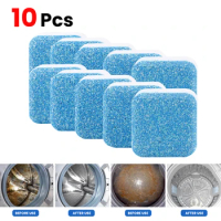 10Pcs Washing Machine Cleaner Washer Cleaning Washing Machine Cleaner Laundry Soap Detergent Effervescent Tablet Washer Cleaner