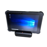 10.1 inch Intel Z8350 windows 10 Pro Industrial tablet PC with 1D/2D Barcode scanner and Docking Station