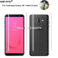 For Samsung Galaxy J8 (2018) J810 / On8 6.0" Soft TPU Front Back Full Cover Screen Protector Transparent Protective Film
