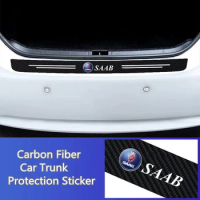 Carbon Fiber Car Sticker Auto Door Trunk Protective Strip for SAAB SCANIA 9000 900 428 03-10 9-3 9-5 93 95 Car accessories