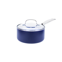 【Blue Diamond】藍鑽 健康陶瓷不沾鍋 18cm(醬汁鍋/湯鍋+鍋蓋)