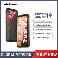 Global Version Ulefone Power Armor 19 Rugged Phone 17GB RAM 256GB ROM 108MP 9600mAh Smartphone Android 12 6.58" 4G Mobile Phone