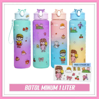 [ COD ] BOTOL MINUM VIRAL MOTIVASI KARAKTER LUCU GEMOY 1 LITER - 900ML