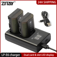 ZITAY LP-E6 Battery Charger for Canon EOS 5D Mark II EOS 5D Mark III 60D 60Da 6D 70D 7D 7D Mark II LED Power Camera Charger