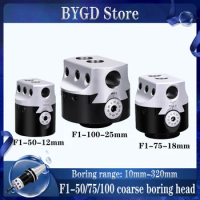 BYGD F1 Boring head 50mm 75mm 100mm MT2 MT3 MT4 C20 C25 R8 BT30 BT40 BT50 NT30 NT40 SK40 F1 CNC Boring 2 Inch boring head 12mm