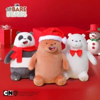 25cm Cute We Bare Bear Christmas Season Plush Toys Baby Kids Lovely Cartoon Animal Stuffed Dolls Holiday Decorations Present