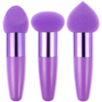 3 Pcs Blending Sponges for Makeup Beauty Pen Face Small Foundation Blender Purple Emulsion