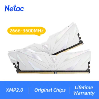 Netac Memory Ram DDR4 8GB 16GB DDR4 3200Mhz 3600Mhz 2666Mhz Memory Desktop Dimm XMP Heat Sink Motherboard Ram for Intel Ryzen