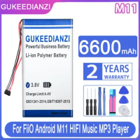 GUKEEDIANZI Replacement Battery 6600mAh For FiiO Android M11 Pro HIFI Music MP3 Player Batteries