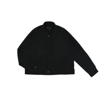 Mickout Dune Trucker Jacket - Jaket Trucker Pria Cotton Twill Boxy Fit - Hitam Navy L