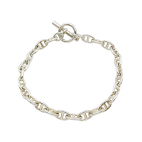 【二手名牌BRAND OFF】HERMES 愛馬仕 925純銀 Farandole Bracelet 豬鼻子 手鍊