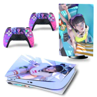 Anime Fashion girls bunny PS5 Disk Digital decal PS5 Skin Sticker For Sony PS5 Console Controller PS5 Stickers Decal
