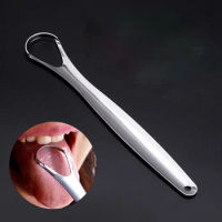 1PC Tongue Scraper Stainless Steel Tongue Cleaner Bad Breath Removal Oral Care Tools