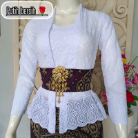 kebaya sifon bordir motif guci tulle Kain Organdi polos