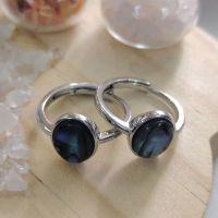 Ring plated Abalone Shell Natural Crystal / Cincin Kristal Abalone shell
