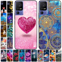 For TCL 40 SE Case 6.75'' Silicone Funda Soft Popular Printing Black Coques for TCL 40SE Phone Covers TPU Para 6156A T610K T610E