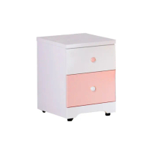 【WAKUHOME 瓦酷家具】夢幻城堡床頭櫃-粉紅色