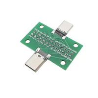 1Pcs USB Type C 24Pin Male Plug to Type C Female Socket Test PCB Board Adapter Connector