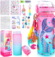 Unicorn Diamond Art Kits for Girls - Decorate Your Own Water Bottle Kits for kids Ages 5-12 - Girls 