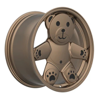 for Custom Cute Matte Bronze Teddy Bear Wheel Rims 17 Inch 5x114.3 Forged Aluminum Alloy Wheels for Car