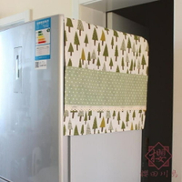 棉麻布藝冰箱蓋巾冰箱巾冰箱罩防塵罩蓋布多用巾【櫻田川島】