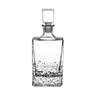 Crystal Whiskey Decanter with Glass Stopper for Liquor, Scotch Bourbon, 800ml