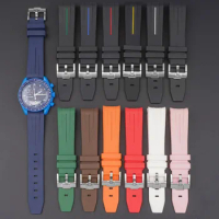 New Curved End 20mm Rubber Watch Strap Suitable for Omega for Moonswatch Jointly Watch Watchband Fashion Watch Band Acessories