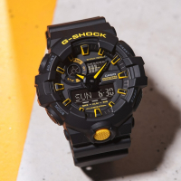 CASIO 卡西歐 G-SHOCK 黑黃配色系列 雙顯手錶 送禮推薦 GA-700CY-1A