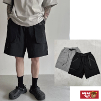 【AMERO】男裝 多拉鍊工作短褲(男裝 女裝 工作褲 短褲 寬鬆 情侶裝)