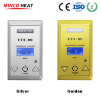 MICON HEAT Electric Temperature Controller/Film Heating Temperature Controller for Steam Room, Hot Yoga Room Golden/Silver