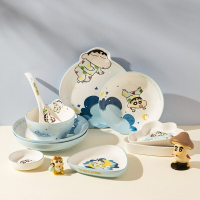 ⭐ 蠟筆小新 白白夢想家系列 陶瓷 餐具 盤子 碗 湯匙 套裝