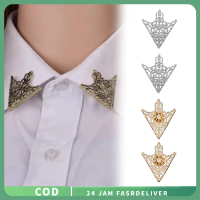 1 Pasang Aksesori Kerah Kemeja Bros, Pin Kerah Classic untuk Pria dan Wanita, Collar Pin Formal