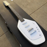 12 string irregular guitar, gemstone white color electric guitar free shipping