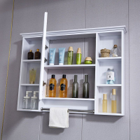 Toilet Dressing Mirror Cabinet Wall-Mounted Washstand Toilet Mirror Storage All-in-One Cabinet Bathroom Mirror with Shelf