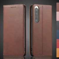 Magnetic attraction Leather Case for Sony Xperia 1 IV Holster Flip Cover Case Wallet Phone Bags Fundas Coque 5color