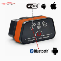 iCar 2 OBD2 diagnostic auto ELM327 Wifi/Bluetooth for IOS iPhone/Android Icar2 Bluetooth wifi ELM 327 OBDII Code Reader
