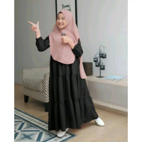 Gamis Anak Syari Kids Premium 7-12 Tahun / Dress Anak Perempuan Tanggung Terbaru Bahan Rayon Super p