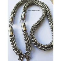 [จัดส่งทันที] Sa015 Genuine Stainless Steel Necklace, Large Strands, Grade 316L, Thick. ​   1.3 Cm. 