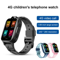 Smart Watch 1.69 Inch Large Display Touch Screen 4G Network Two-way Talk Square Dial Kids Digital Phone Wristwatch for School