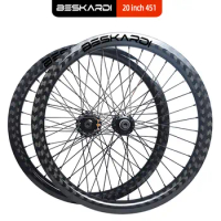 BMX Bikes Carbon Wheel 20 Inch 451 Single Speed Freestyle Wheelset 100/110mm Mini Bicycle Rim Disc Brake 16T 36Holes BESKARDI