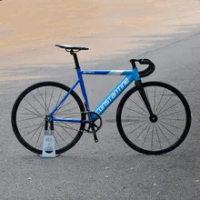 FIXED GEAR BIKE 51cm 55cm 7.8kg single speed bike Track Bicycle Aluminum Alloy Frame with Carbon Fiber Fork 25MM Alloy WHEEL