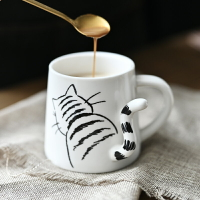 馬克杯日本創意小貓陶瓷馬克杯小兔子咖啡杯早餐牛奶杯水杯【雲木雜貨】