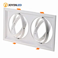 Recessed Square LED Downlights AR111 Rotatable Downlight Bracket Fitting Ceiling Spot Lights for Home Illumination
