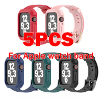 Fhx-24T 5pcs Suitable for Apple 3 4 5 generation i watch strap Apple watch integrated TPU oil injection silicone strap