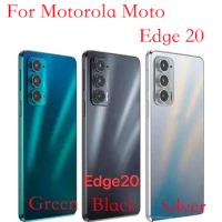 10pcs New Original For Motorola Moto Edge 20 Back Battery Cover Housing Rear Back Cover Housing Case Repair Parts With Lens
