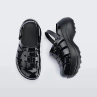MLSA Women's Men Shoes Adult Baotou Thick Sole Sandals Slippers Pine Cake Bottom Beach Jelly Shoes Unisex Fashion Garden Shoes