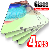 4PCS Safety Glass For Samsung Galaxy A71 A51 5G Full Cover Protective Samsun A 51 71 Transparent Film Tempered Glas HD Clear 9H