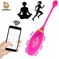 App Controlled Panties Vibrator Vibrating Jump Eggs Wearable Dildo Vibrator Vaginal Massage Training Wireless Sex Toy for Woman