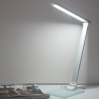 iSFun 加長照明 鋁合金玻璃USB摺疊檯燈